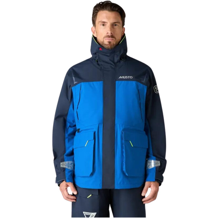 2024 Musto Mnner BR1 Channel Sailing Jacket 82399 - Aruba Blue / Navy